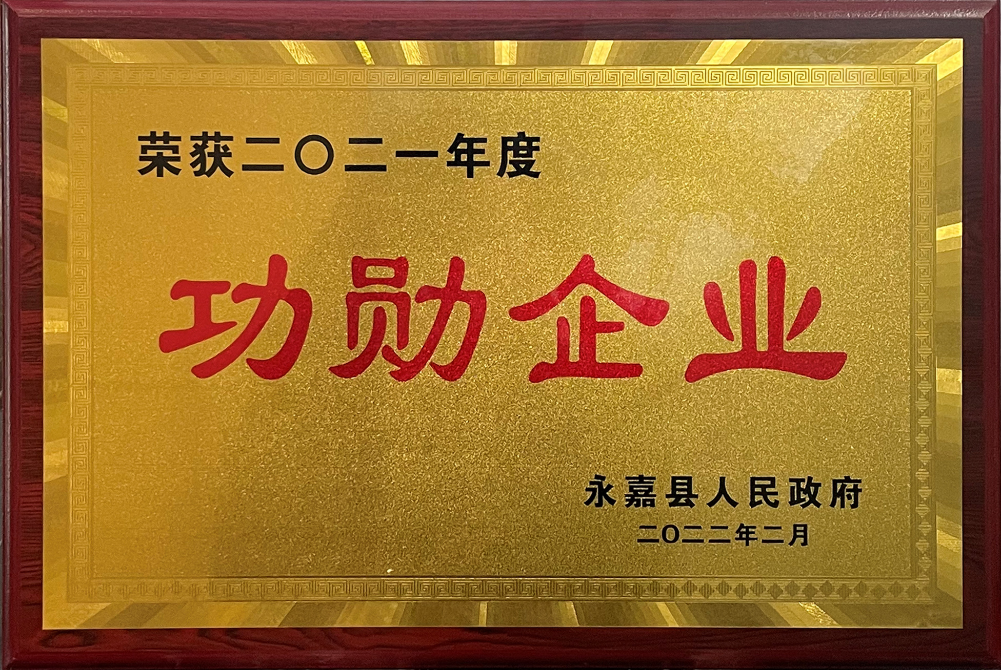 宣達(dá)實(shí)業(yè)集團(tuán)再度蟬聯(lián)永嘉縣功勛企業(yè)殊榮！